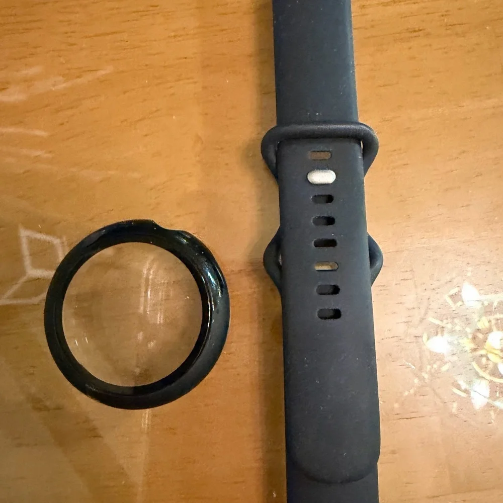 Google Smartwatch with Light Blue Bands